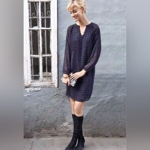 CAbi Navy Long Sleeve Dress